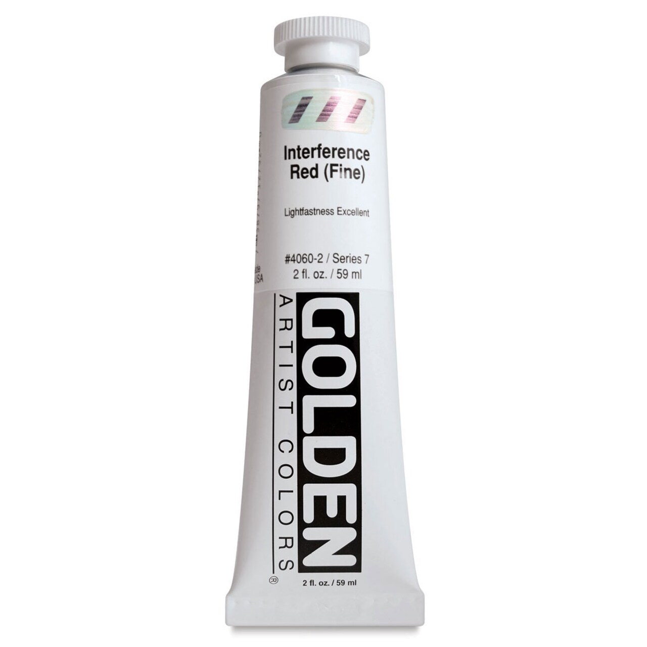 Golden Heavy Body Artist Acrylics - Interference Red (Fine), 2 oz Tube